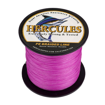 300M 328Yds Pink 10lb-300lb HERCULES PE Braided Fishing Line 8 Strands